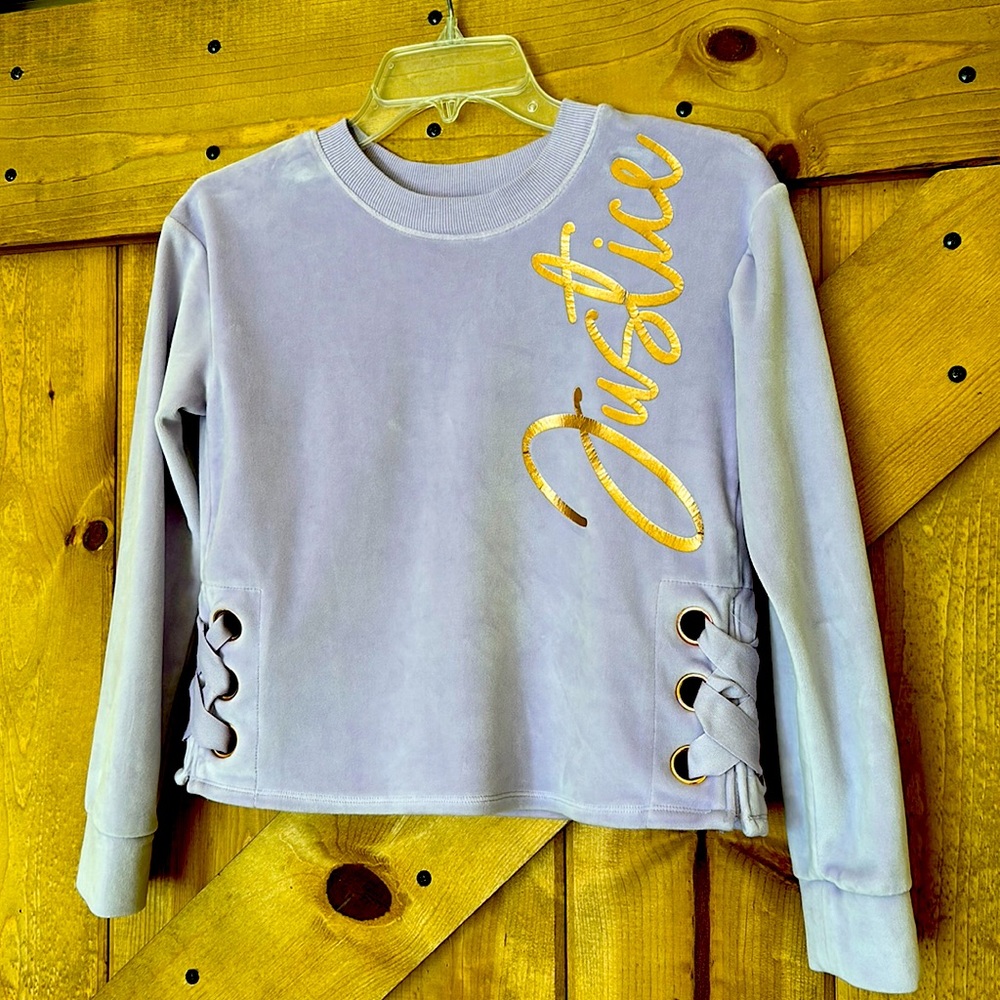 Girls Justice Velour Top